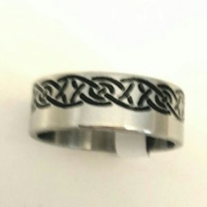 Men's Ring, Stainless Steel Silver Ring